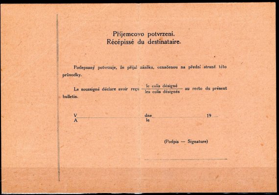 CPP 4 a, znak 13 mm, poštovní, lehce přeložená průvodka, kat. 1100