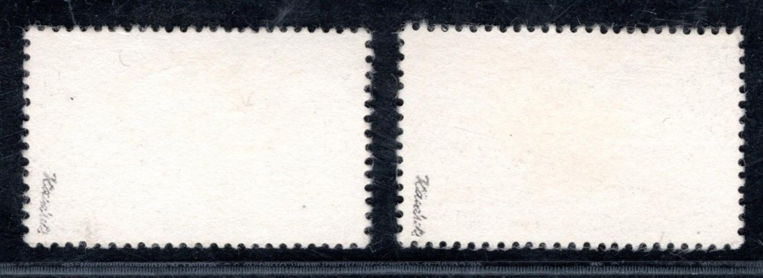 283 - 4, KDM, známky z aršíku zkoušeno Karásek 