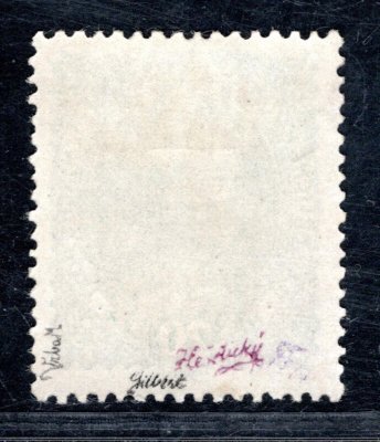 RV 28,  II. Pražský přetisk, Karel, modrozelená 20 h, zk. Gi, Le, Vr
