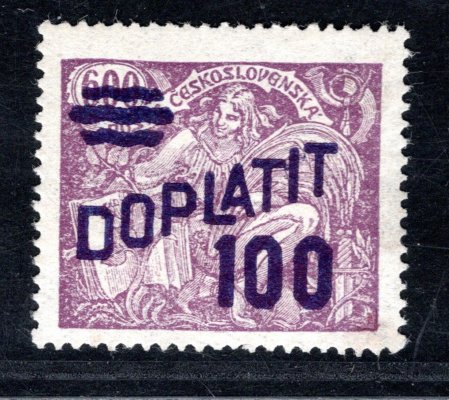 DL 47 B, doplatní, 100/600 fialová, zk. Gi