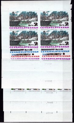 1979 - 1984 ; rohové 4-bloky sestava s daty tisku 