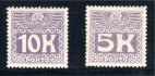 Rakousko - Mi. P 45 - 6, doplatní 5 + 10 K fialová