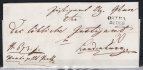 Skládaný dopis z Uherského Ostrohu do Břeclavi, r.1845 ; řádkové raz. OSTRA, 31. DEC.; Votoček č. 2505/1, 50 bodů  