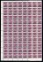 L 15 ; 30 h fialová - kompletní arch stokusový, v jedné řadě přeložené- dobrá kvalita - řídký výskyt - s Dč 1 