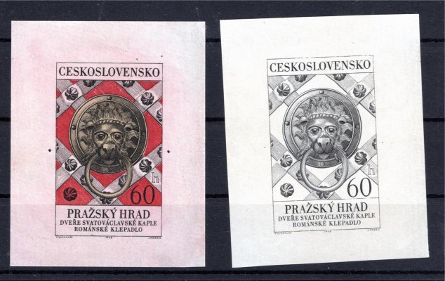 1680 ZT, Pražský Hrad, otisky rytin na lístcích papíru, 1 x barevná, zk. Karásek