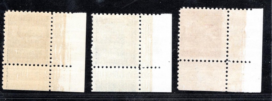 265 - 7, Hrady, levé dolní rohové kusy bez DČ, okraj široký, hledané