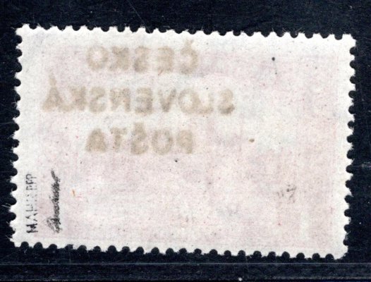RV 162, Šrobárův přetisk, Parlament, červená 1 K, zk. Mahr, Ondráček, hledaná známka