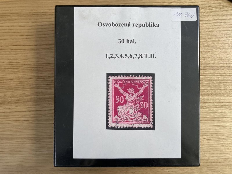 153, specializovaná sbírka OR 30 h fialová na listech, rozpracováno na TD 1 - 8, vhodné k dalšímu pokračování