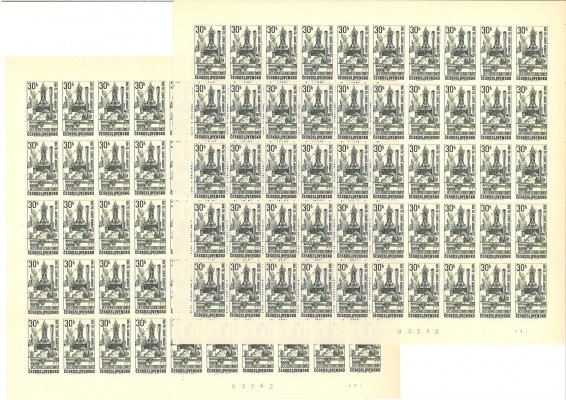 1643 - 1646-  kompletní archy s daty tisku, rozšířeno o některé TD -  archy mohou obsahovat deskové vady v katalogu uváděné či zatím neuvedené - mimořádné 