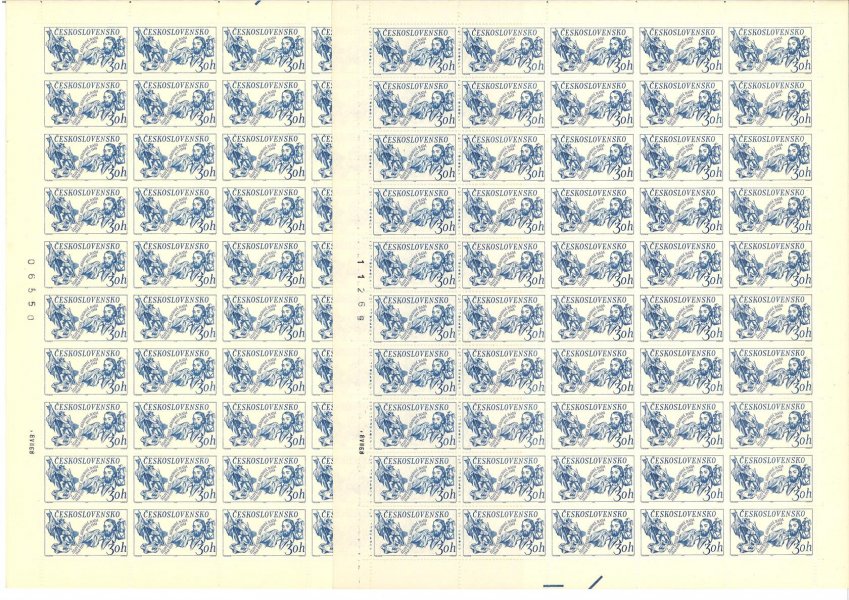 1704 - 1705, 120. výročí slovenského povstání -    kompletní archy s daty tisku, rozšířeno o některé TD -  archy mohou obsahovat deskové vady v katalogu uváděné či zatím neuvedené - mimořádné 