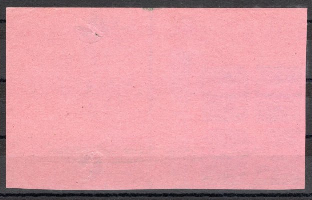 L 7 ZT, pravý horní rohový 4 blok s okrajem bordurou, otisky šroubů na okraji, papír růžový, zelená 50 h, hezké