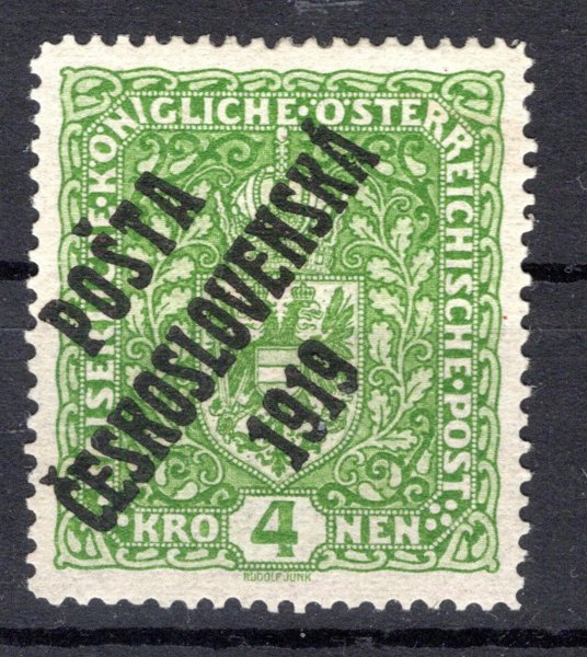 50 II, typ II znak, formát široký, zelená 4 K, zk. Stupka