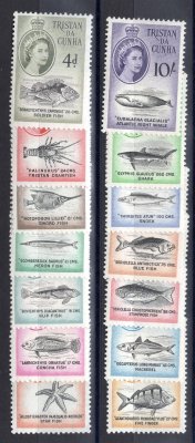 Tristan da Cunha, kompletní SG 28-41, drobné stopy, katalog 75 liber 