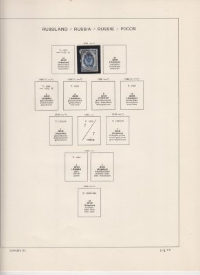 Sbírka Ruska v deskách  Schaubek, kvalita **/* /razítkované 
