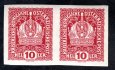 Rakousko - ANK 188 U, nezoubkovaná dvoupáska, císařská koruna 10 h, atest Soeckinck