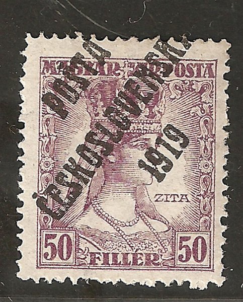 123 Typ IV ; 50f Zita - zk. Gilbert, Karásek - 1000 Kč 