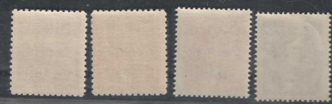 Havlíčkův Brod - sestava známek malého formátu s motivem Adolfa Hitlera, revoluční přetisk HAVLÍČKŮV BROD, hodnota 40h s lomem v levém horním rohu