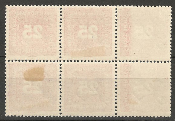 76 ; 25 h malé číslo ; v 6 - ti bloku ojedinělé , spojené typy 