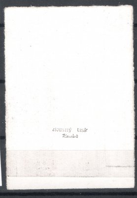 762 ZT - ZT hodnoty 30h s motivem Václav Hollara na lístku bílého papíru bez lepu, černá vodorovná čára v dolní části, zk. Karásek 