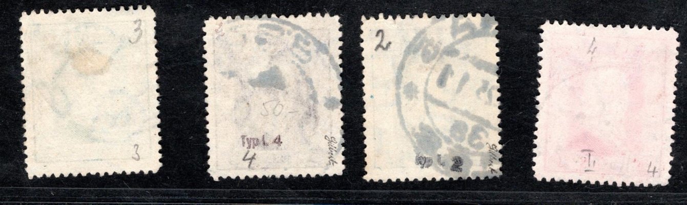 190 - 193 A, svislé průsvitky - P 4,2,4,3, TGM, základní řada