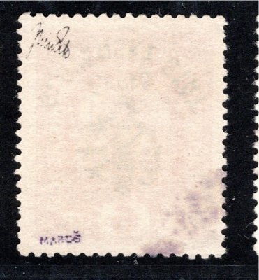 RV 45 Pp, Marešův přetisk, převrácený, oranžová 6 h, zk. Gi, Mr