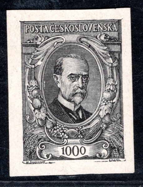 142 ZT, TGM, černotisk, papír křídový, 1000 h, zk. Gilbert