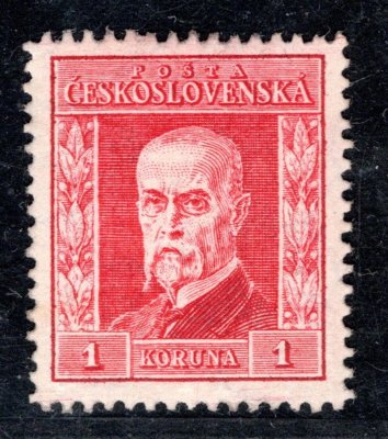 190 A, P 4, typ I, TGM, červená 1 Kč, opravený lep, zk. Vrba