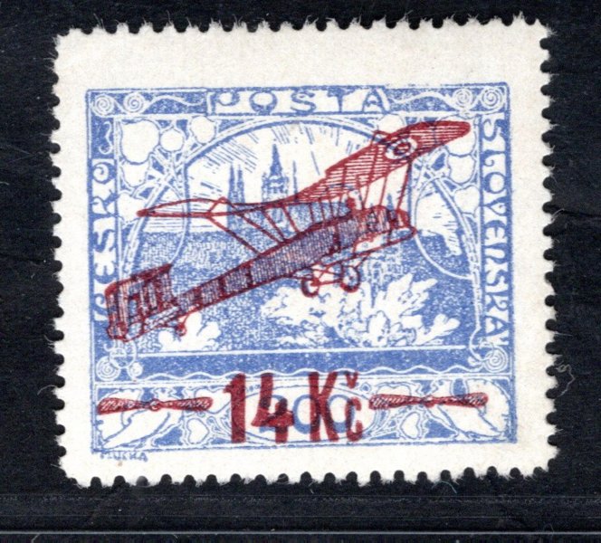 L 1 A, letecké, 14/200, modrá, zk. Gilbert