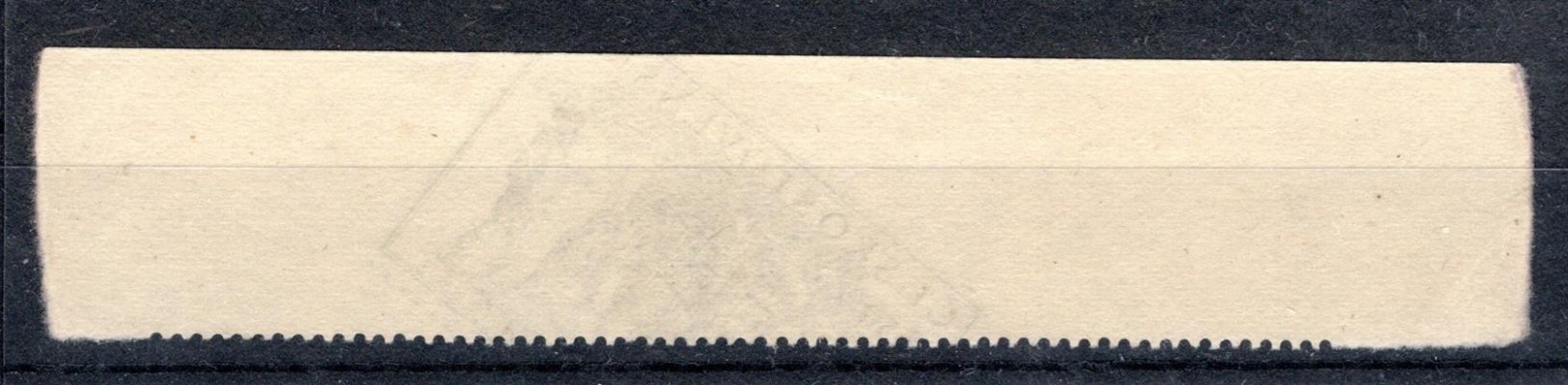 558, výstava Praga 50, šikmý otisk známky 1,50 Kč  na okraji tiskového listu, zajímavé