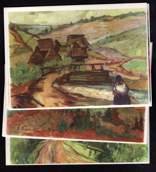 CPH 50 (1-8), obrazové pohlednice - krajinné motivy, kompletní řada, hezké