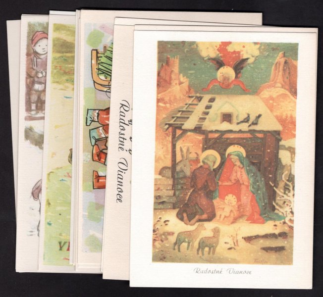 CPH 40, (1-16), celinové pohlednice, vánoční 50,  kompletní řada, hezké