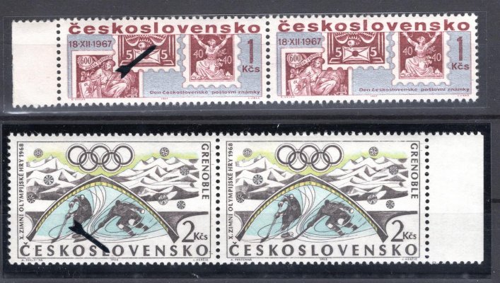 1654, 1659; Den známky a ZOH,  DV 31/2 "stříbrná ryska"  a  DV 19/2 "3 čárky pod LO"

