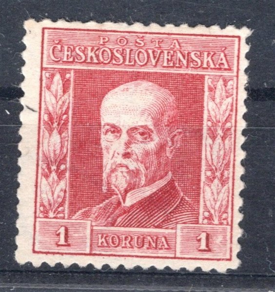 194 II P5 ; 1 Kč Masaryk s průsvitkou P 5 