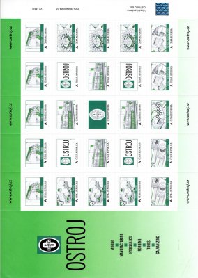 Kompletní arch - vlastní známky - OSTROJ 