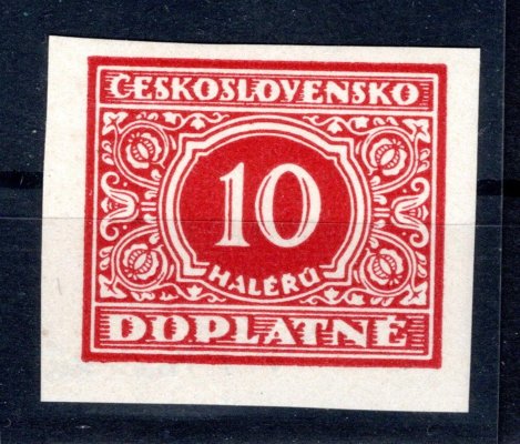 DL 56 N, doplatní, nezoubkovaná, červená 10 h, zk. Gilbert