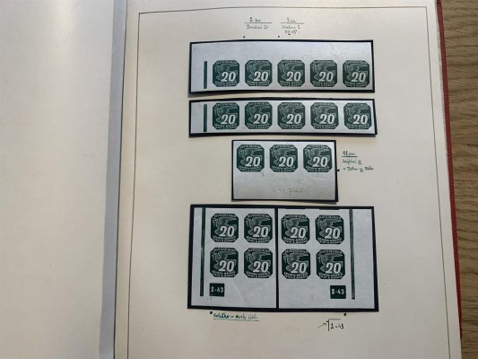 Protektorát - NV 10 - 18, novinové II,na listech v červených deskách, krásně rozpracovaná sbírka  včetně deskových čísel, okrajů, rámů, vad, Z pozůstalosti, doporočujeme osobní prohlídku