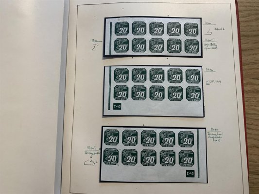 Protektorát - NV 10 - 18, novinové II,na listech v červených deskách, krásně rozpracovaná sbírka  včetně deskových čísel, okrajů, rámů, vad, Z pozůstalosti, doporočujeme osobní prohlídku