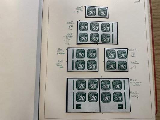 Protektorát - NV 10 - 18, novinové II,na listech v červených deskách, krásně rozpracovaná sbírka  včetně deskových čísel, okrajů, rámů, vad, Z pozůstalosti, doporočujeme osobní prohlídku