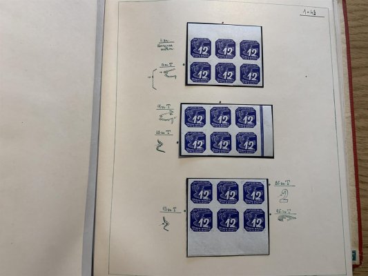 Protektorát - NV 10 - 18, novinové II,na listech v červených deskách, krásně rozpracovaná sbírka  včetně deskových čísel, okrajů, rámů, vad, Z pozůstalosti, doporočujeme osobní prohlídku