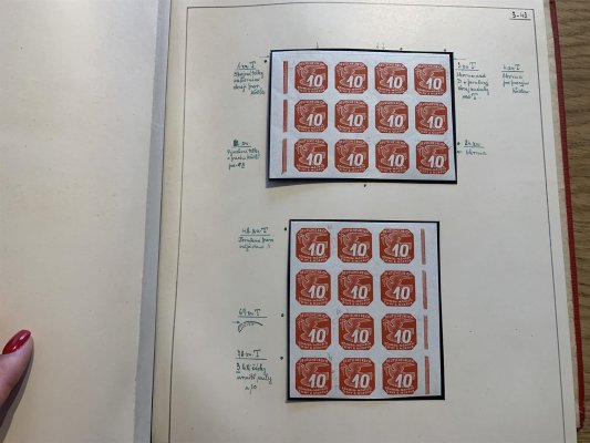 Protektorát - NV 10 - 18, novinové II,na listech v červených deskách, krásně rozpracovaná sbírka  včetně deskových čísel, okrajů, rámů, vad, Z pozůstalosti, doporočujeme osobní prohlídku