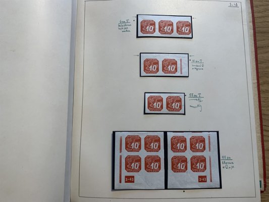 Protektorát - NV 10 - 18, novinové II,na listech v červených deskách, krásně rozpracovaná sbírka  včetně deskových čísel, okrajů, rámů, vad, Z pozůstalosti, doporočujeme osobní prohlídku