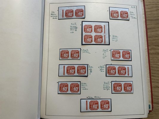Protektorát - NV 10 - 18, novinové II,na listech v červených deskách, krásně rozpracovaná sbírka  včetně deskových čísel, okrajů, rámů, vad, Z pozůstalosti, doporočujeme osobní prohlídku