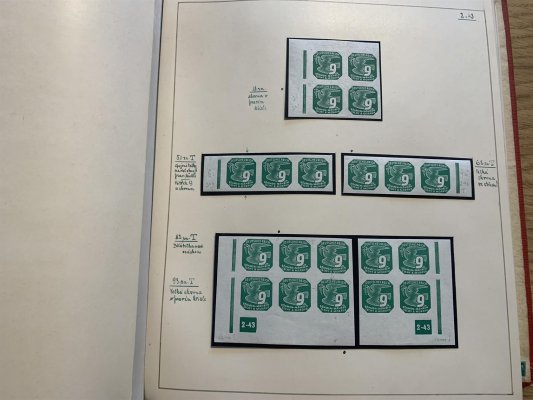 Protektorát - NV 10 - 18, novinové II,na listech v červených deskách, krásně rozpracovaná sbírka  včetně deskových čísel, okrajů, rámů, vad, Z pozůstalosti, doporočujeme osobní prohlídku