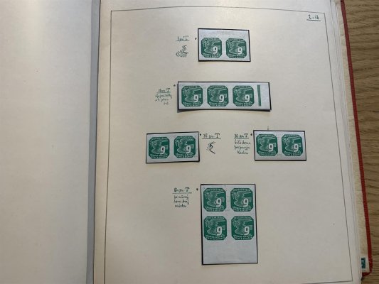 Protektorát - NV 10 - 18, novinové II,na listech v červených deskách, krásně rozpracovaná sbírka  včetně deskových čísel, okrajů, rámů, vad, Z pozůstalosti, doporočujeme osobní prohlídku