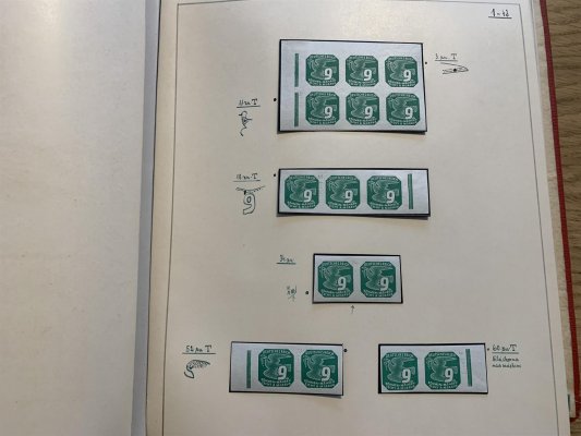 Protektorát - NV 10 - 18, novinové II,na listech v červených deskách, krásně rozpracovaná sbírka  včetně deskových čísel, okrajů, rámů, vad, Z pozůstalosti, doporočujeme osobní prohlídku