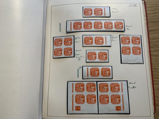 Protektorát - NV 10 - 18, novinové II,na listech v červených deskách, krásně rozpracovaná sbírka  včetně deskových čísel, okrajů, rámů, vad, Z pozůstalosti, doporočujeme osobní prohlídku