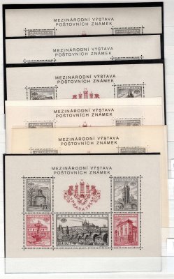 853 A- 857 B  - specializovaná sbírka aršíku Praga 55 ( určeno majitelem) nekontrolováno, veliké množství ze specialiazované sbírky, celkem 22 kusů zoubkovaných a nezoubkovaných aršíků 