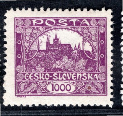 26 D, neúřední, tzv. ministerské zoubkování, fialová 1000 h, zk. Vrba - krásný odstín 