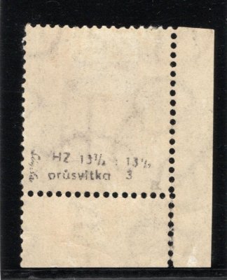 189 A, P 3, neotypie, TGM, rohová s DČ 1-V. 26., fialová 60 h,  zk. Stupka