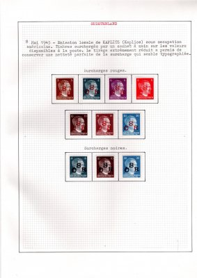 Kaplice - přetisk na známkách A.H.,červený + černý